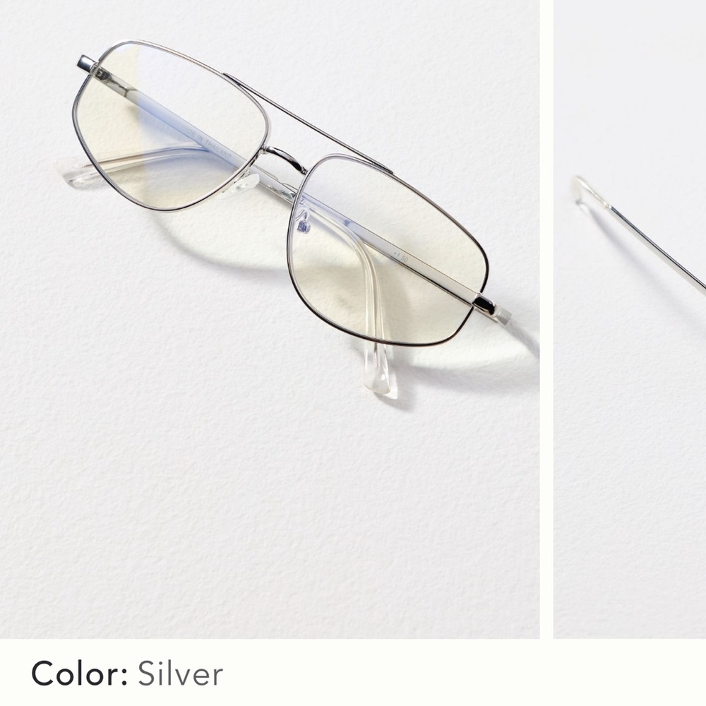 Elite Eyewear Metal Aviator Blue Light Readers from Anthropologie - 2.00x